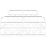 Metalni okvir kreveta uzglavlje i podnožje bijeli 150 x 200 cm | shoptok.hr