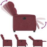  Električni naslonjač od tkanine crvena boja vina | shoptok.hr