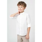 Mayoral Otroška bombažna srajca bela barva