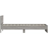  Okvir za krevet s uzglavljem siva boja hrasta 90x190 cm drveni | shoptok.hr