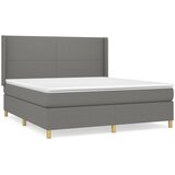  Okvir kreveta s oprugama i madrac svjetlosivi 180x200cm tkanina | shoptok.hr