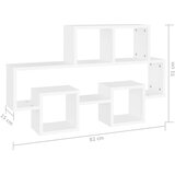  Zidne police u obliku automobila bijele 82 x 15 x 51 cm drvene | Eponuda.com