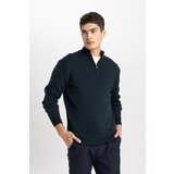 Defacto Standard Fit High Neck Zippered Sweater Cene