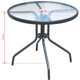  Zunanja jedilna garnitura 5-delna jeklo črna, (20680019) | Shoptok.si
