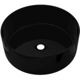  Keramički okrugli umivaonik 40 x 15 cm crni | shoptok.hr