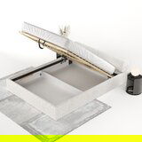 Maison de Rêve Krem tapecirani bračni krevet s prostorom za odlaganje s podnicom 160x200 cm Solvo – | shoptok.hr