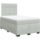  The Living Store Box spring postelja z vzmetnico svetlo siva 120x200 cm žamet - Box Spring Postelja, (21488816) | Shoptok.si