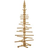 vidaXL Leseno božično drevo z stojalom Rjava 180 cm Trdna borovina | Shoptok.si