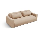 Cosmopolitan Design Svetlo rjava žametna raztegljiva sedežna garnitura s prostorom za shranjevanje 238 cm Belfast – | Shoptok.si
