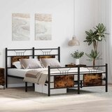  Posteljni okvir brez vzmetnice hrast 150x200 cm inženirski les, (21828974) | Shoptok.si