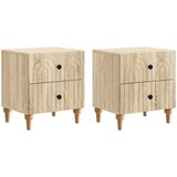  Noćni ormar s ladicama 2 pcs Hrast sonoma 43 x 34,5 x 48 cm | shoptok.hr