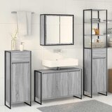  Set namještaja za kupaonicu Zidne Siva Sonoma Konstruirano drvo | shoptok.hr