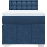 vidaXL Box spring postelja z vzmetnico modra 100x200 cm blago, (21305421) | Shoptok.si