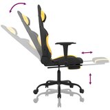  Igraća stolica od tkanine s osloncem za noge crna-Žuta | shoptok.hr