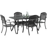  Vrtni set za objed 5 pcs Crna Aluminij | shoptok.hr