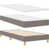  Postelja z vzmetnico z vzmetnico Taupe 200 x 100 cm Poliester, (5000127932) | Shoptok.si