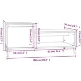 Stolić za kavu crni 100 x 50 x 45 cm od konstruiranog drva | shoptok.hr