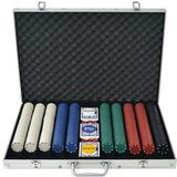  Poker Set s 1000 Žetoni Aluminij Cene