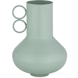 Žajbljevo zelena kovinska vaza (višina 20 cm) Loha –