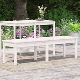  Klupa s 2 sjedala bijela 159 5x44x45 cm masivna borovina | shoptok.hr