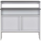  Barski stol s 2 stolne ploče bijelo-sivi 130 x 40 x 120 cm | shoptok.hr