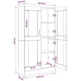 Ormarić za knjige bijeli 82,5 x 30,5 x 150 cm konstruirano drvo | Eponuda.com