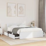  Krevetna konstrukcija s uzglavljem 2 pcs Bijeli 137 x 188 cm | Eponuda.ba