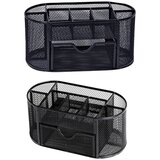  Metalni organizator za uredski pribor - crni | Shoptok.si
