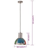 Industrijska viseća svjetiljka 25W višebojna okrugla 28,5cm E27 | shoptok.hr