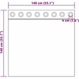  Zavjese za zamračivanje 2 kom. Krem 140 x 140 cm Baršun | shoptok.hr