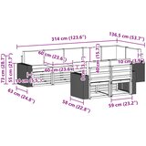  Set vanjskih sofa 8 kom. Poliester | shoptok.hr