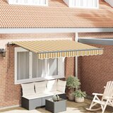 vidaXL retraktilna tenda rumena in oranžna ter bela | Shoptok.si