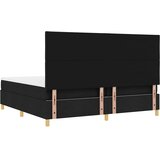  LED Box Spring Krevet s uzglavljem Crna 200 x 200 cm tkanina | shoptok.hr