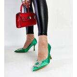 Gemre Green satin-finish stilettos with rhinestones Clemente | Eponuda.ba