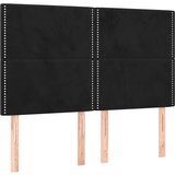  s oprugama i madracem crni 140 x 190 cm baršunasti | shoptok.hr