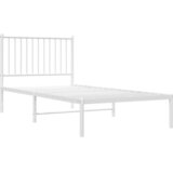 Metalni okvir za krevet s uzglavljem bijeli 90 x 190 cm | shoptok.hr