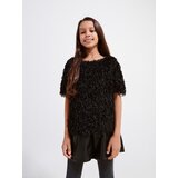 Reserved Bluza iz umetnega perja - Črna | Shoptok.si