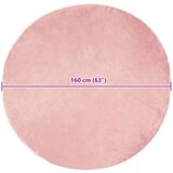 Lažni Ovčji Tepih Ružičasta 160 x 160 cm Poliester | shoptok.hr