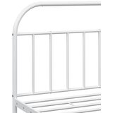  Metalni okvir za krevet s uzglavljem bijeli 200x200 cm | shoptok.hr