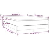  Krevet s oprugama i madracem smeđesivi 140x200 cm tkanina | shoptok.hr
