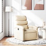 Maison Chic Naslanjač - Relax naslanjač iz krem blaga, (22042136) | Shoptok.si