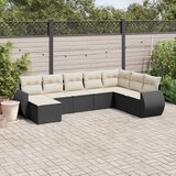 vidaXL 8-dijelni set vrtnih sofa od poliratana s jastucima crni | shoptok.hr