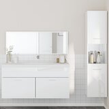 Maison Chic Kopalniški sestavi - Kopalniška garnitura 3-delna visok sijaj bela inženirski les, (21787699) | Shoptok.si