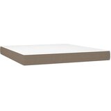 vidaXL Krevet s oprugama i madracem smeđesivi 180x200 cm tkanina | shoptok.hr