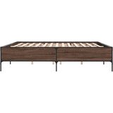  Okvir za krevet smeđi hrast 200x200cm konstruirano drvo i metal | Eponuda.ba