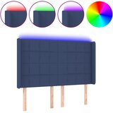  LED uzglavlje plavo 147 x 16 x 118/128 cm od tkanine | shoptok.hr