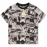 Dkny Otroška bombažna kratka majica x DC Comics črna barva