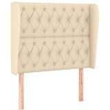 Maison Chic vzglavna omarica - nočna omarica - posteljna omarica z ušesi krem 93x23x118/128 cm blago, (21708492) Cene