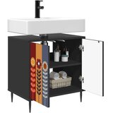 Kupaonski ormar ESSEN Crni hrast 60 x 40 x 61 cm - Uzorak suncokreta | shoptok.hr