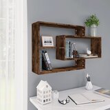 Maison Chic Stenska polica - Viseča Polica dimljeni hrast 104x20x58,5 cm konstruiran les, (21793689) | Shoptok.si